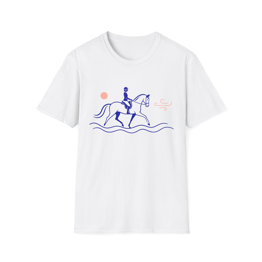 Equestrian Rider Tee (English Rider) — Minimalist Horseback Silhouette T-Shirt