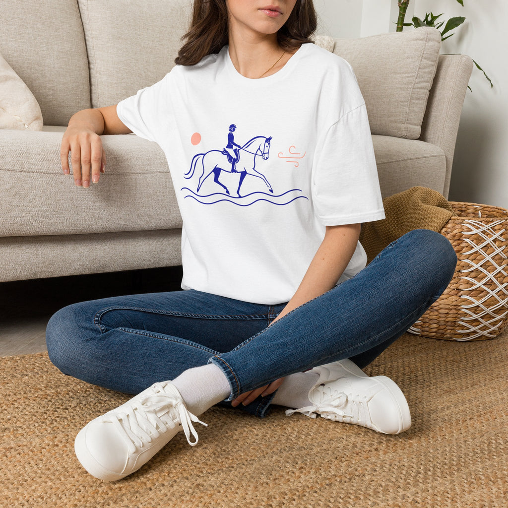 Equestrian Rider Tee (English Rider) — Minimalist Horseback Silhouette T-Shirt