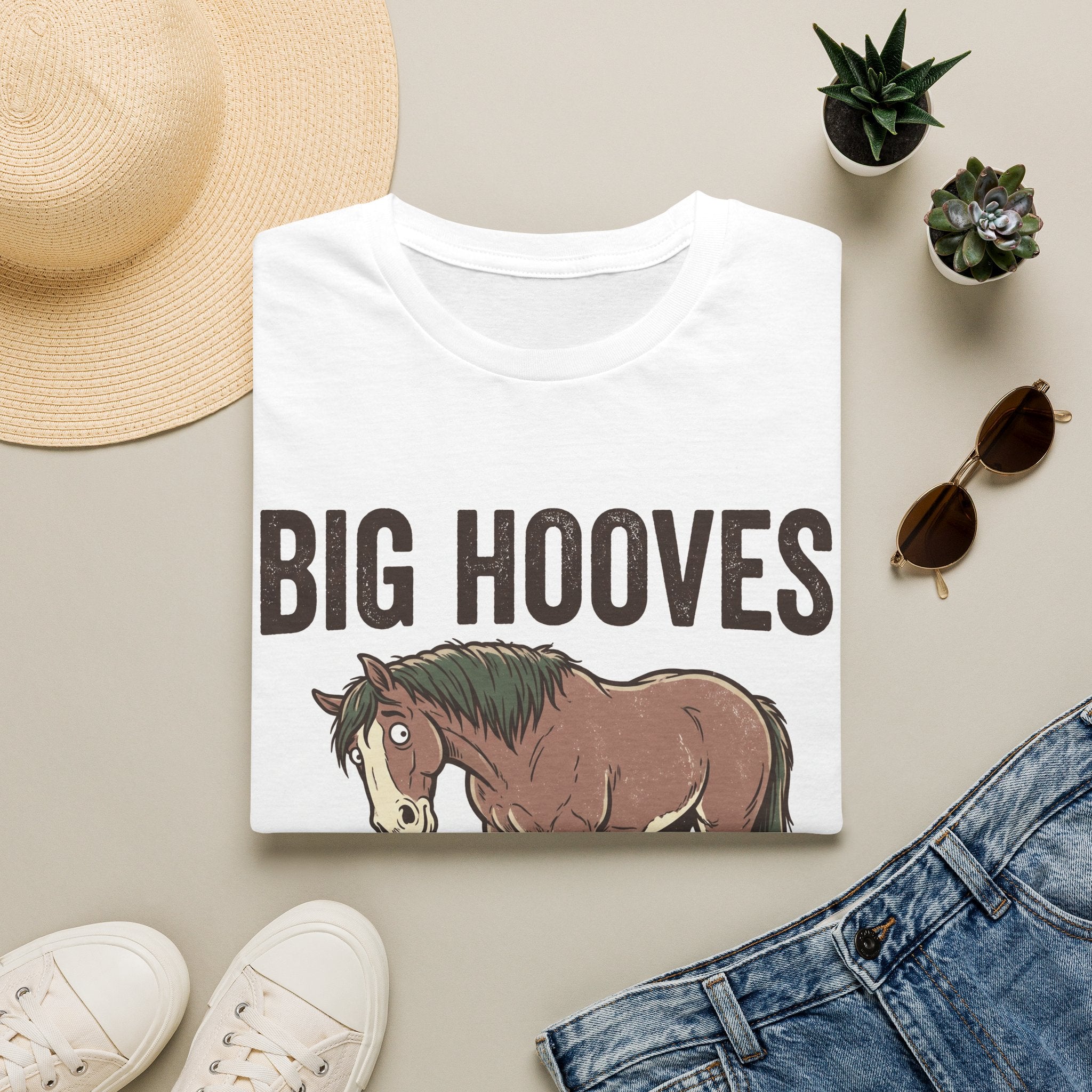 Big Hooves T-Shirt — Funny Horse Tee ("Big Hooves, Bigger Problems")