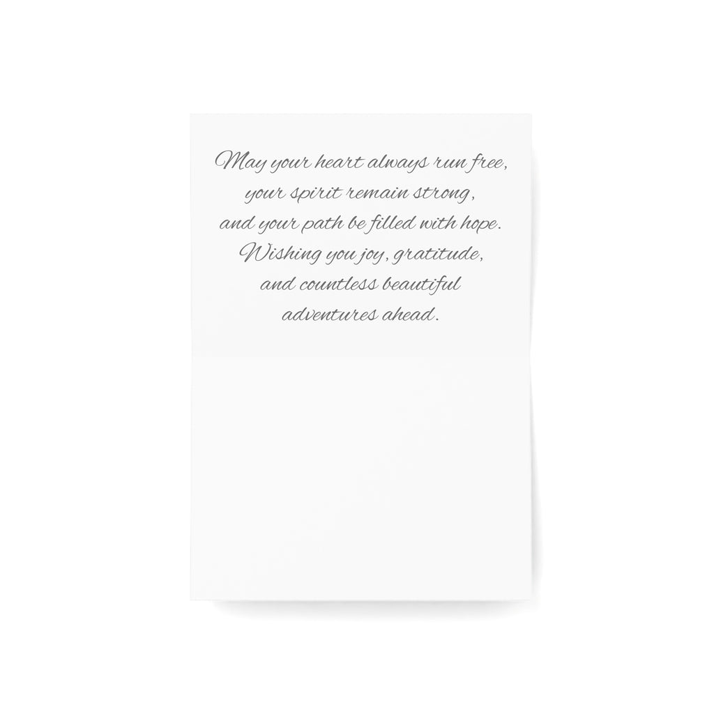 Greeting Card — Patriotic Horse Floral Design