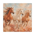 Galloping Trio Horse Canvas — Matte Stretched Wall Art