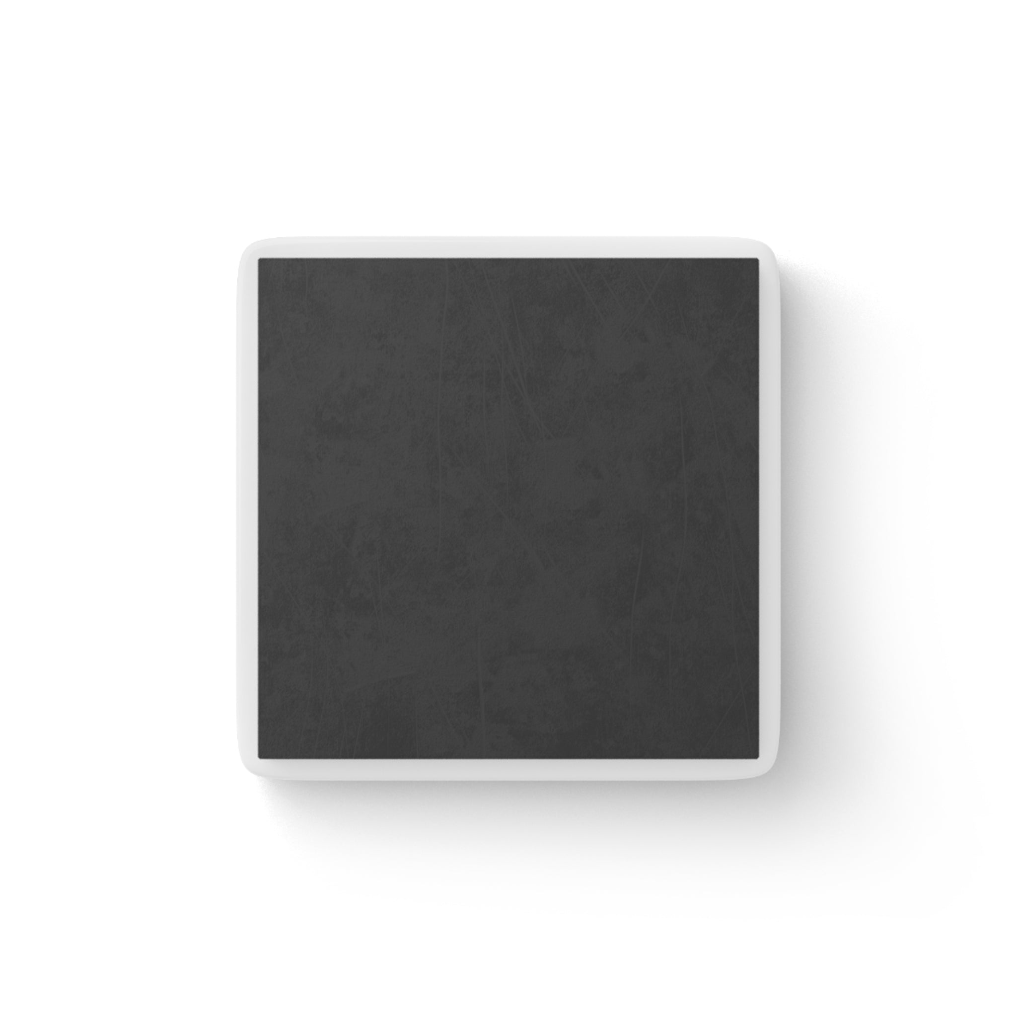 White Horse Floral Porcelain Magnet — Square Decorative Fridge Magnet
