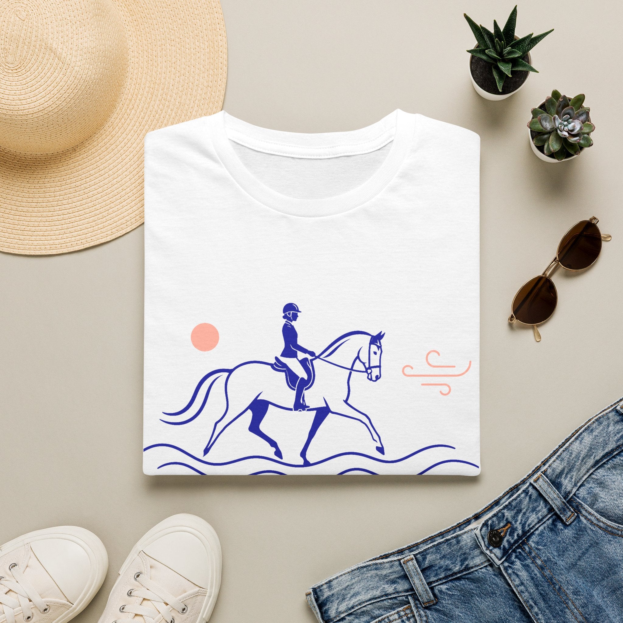 Equestrian Rider Tee (English Rider) — Minimalist Horseback Silhouette T-Shirt