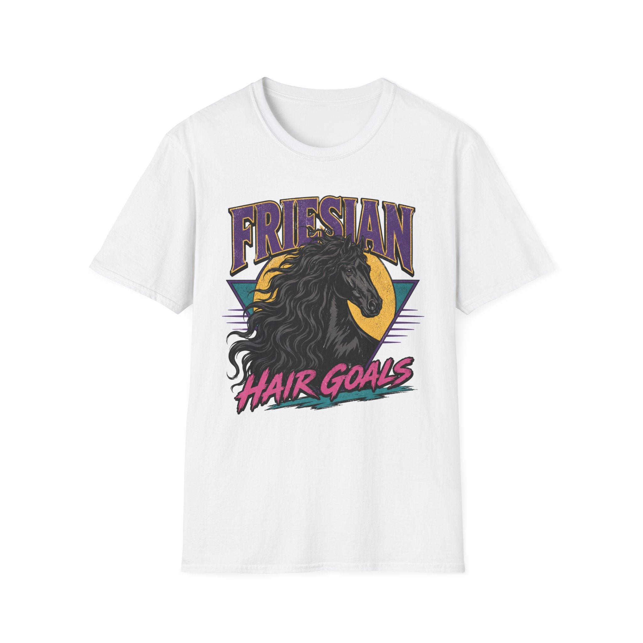 Friesian Hair Goals T-Shirt — Vintage Black Horse Tee for Horse Lovers